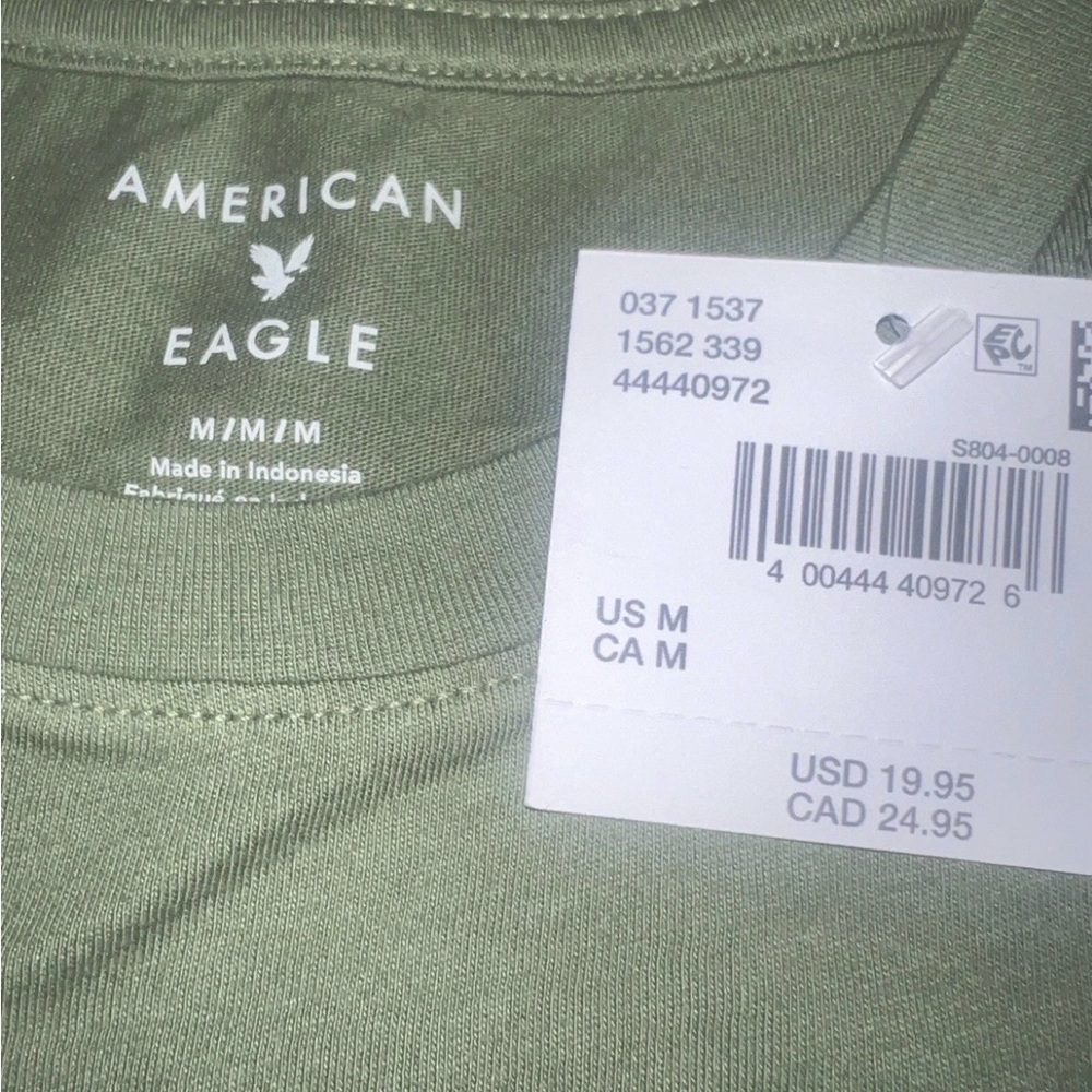 American Eagle Outfitters Olive Crew Neck T‑Shirt